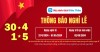 Hệ sinh thái Đấu Thầu thông báo lịch làm việc dịp lễ 30/4 & 1/5