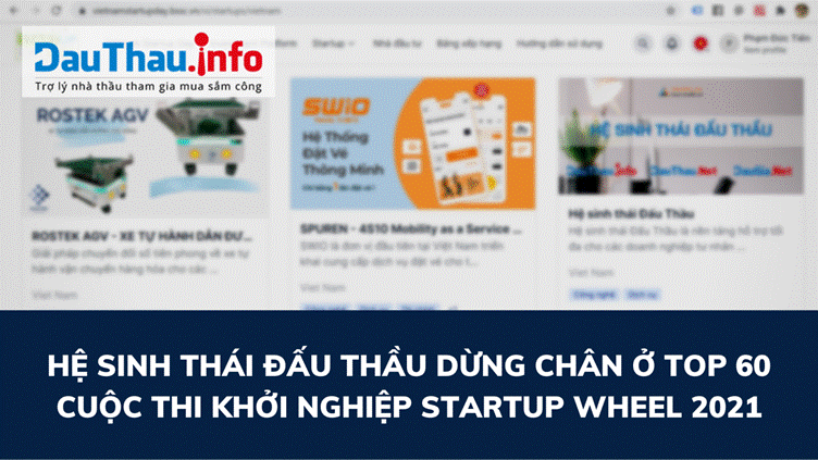 Hệ sinh thái Đấu Thầu đạt TOP 60 cuộc thi Startup Wheel 2021