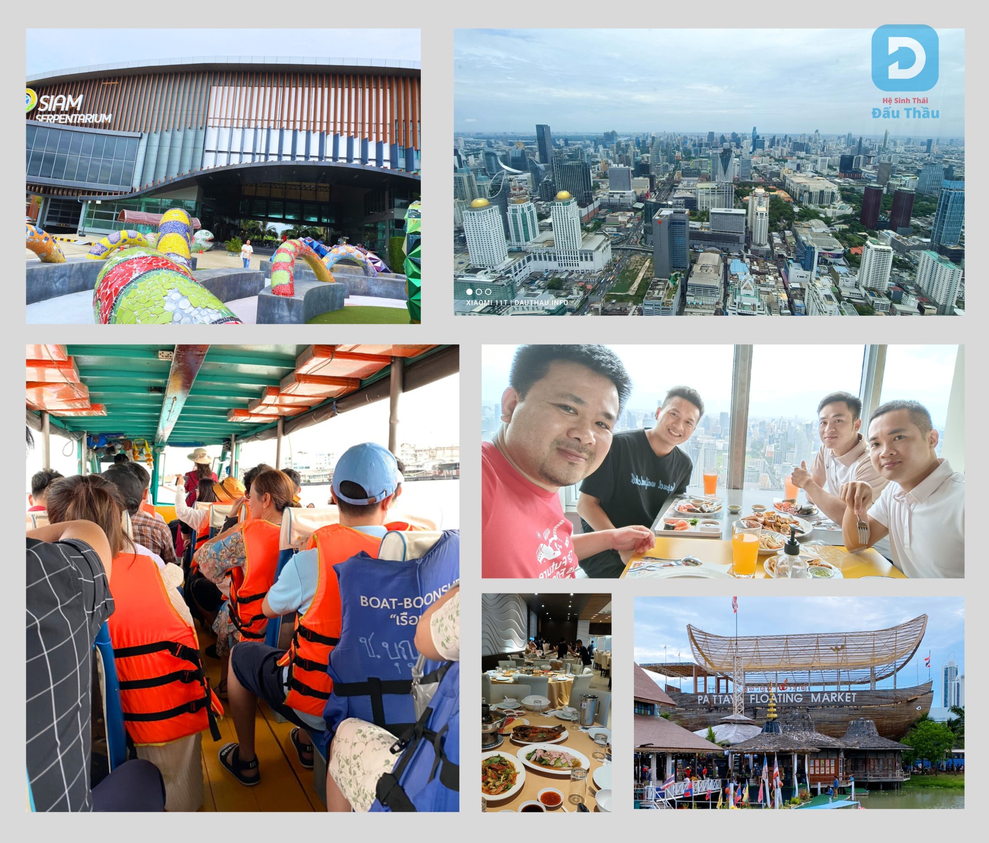 Đoàn ăn trưa tại Baiyoke Sky và tự do mua sắm tại các trung tâm thương mại trong buổi chiều cùng ngày