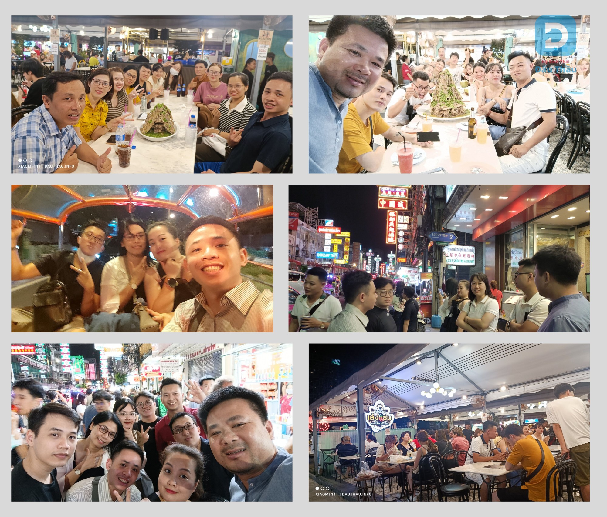 Đoàn vui chơi đêm tại các điểm vui chơi ở Bangkok