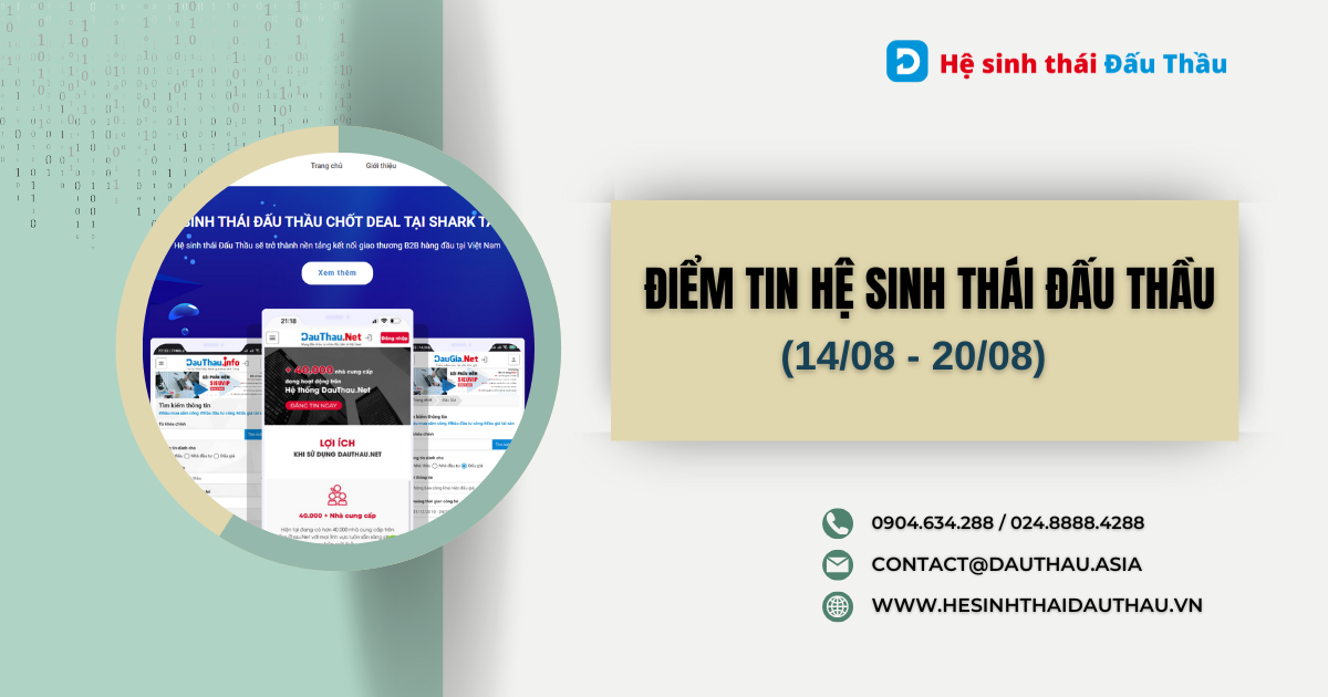 Điểm tin HSTĐT 14/08 - 20/08: DauThau.info phủ sóng các biển quảng cáo tại Hà Nội