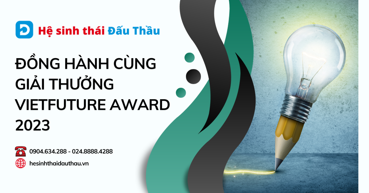 Hệ sinh thái Đấu Thầu đồng hành cùng dự án khởi nghiệp tại VietFuture Award 2023