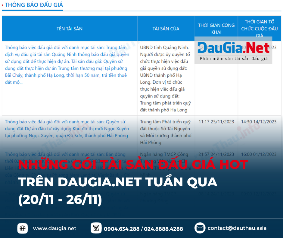 điểm tin đấu giá