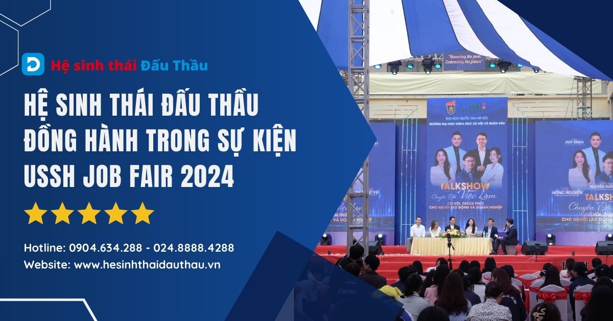 Hệ sinh thái Đấu Thầu đồng hành trong sự kiện USSH JOB FAIR 2024