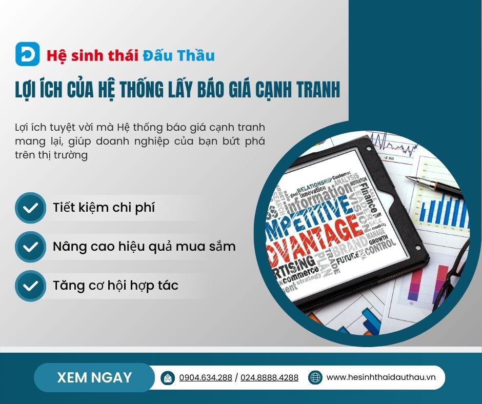 Lợi ích từ Hệ thống lấy báo giá cạnh tranh