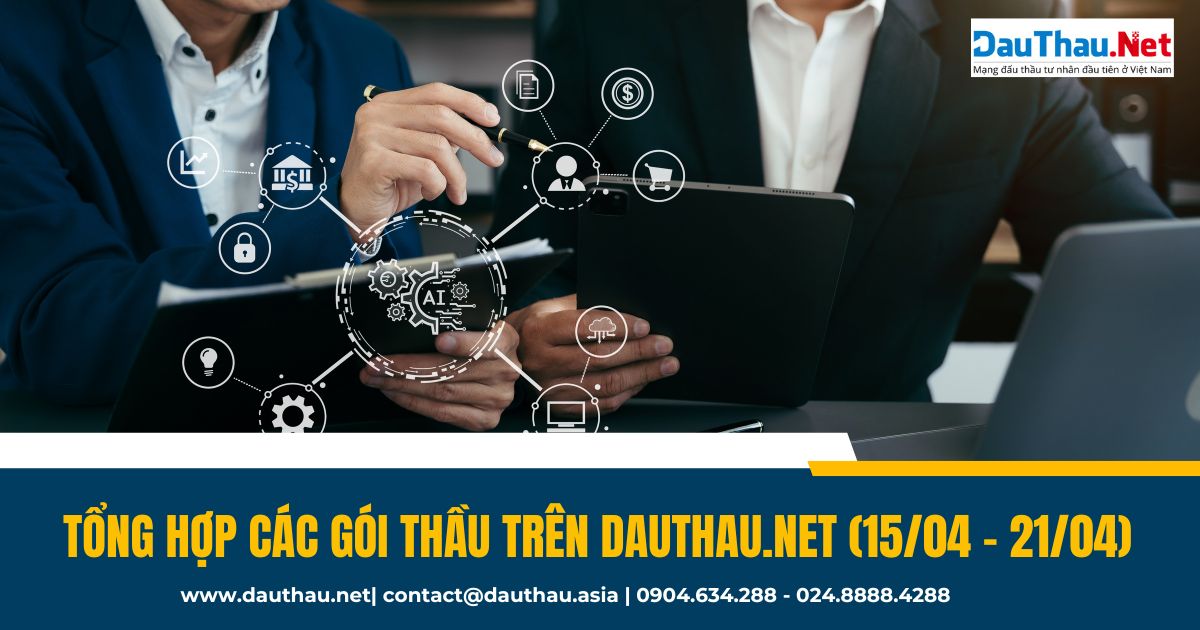 Những gói thầu được đăng tải trên DauThau Net trong tuần qua (2)