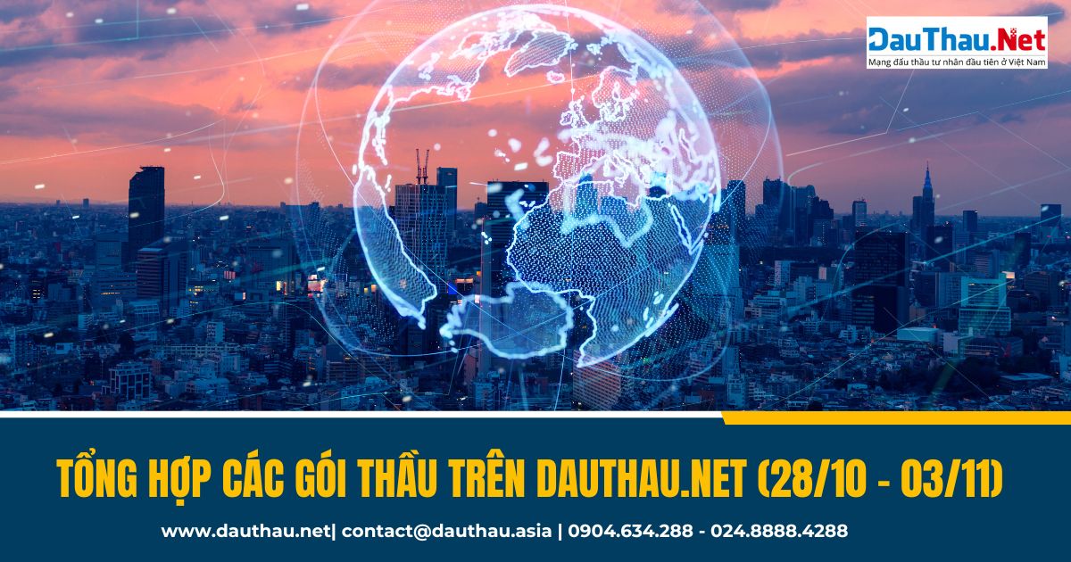 Các gói thầu trên DauThau Net từ ngày 2810 0311