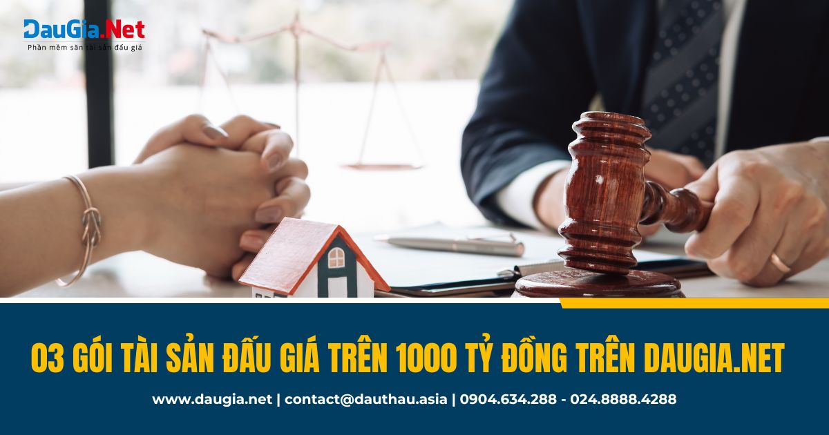 TOP 3 gói tài sản đấu giá có giá trị cao nhất