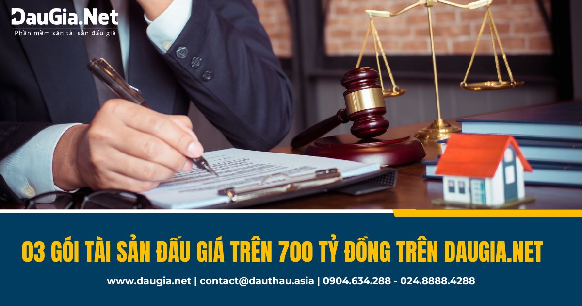 TOP 3 gói tài sản đấu giá có giá trị cao nhất