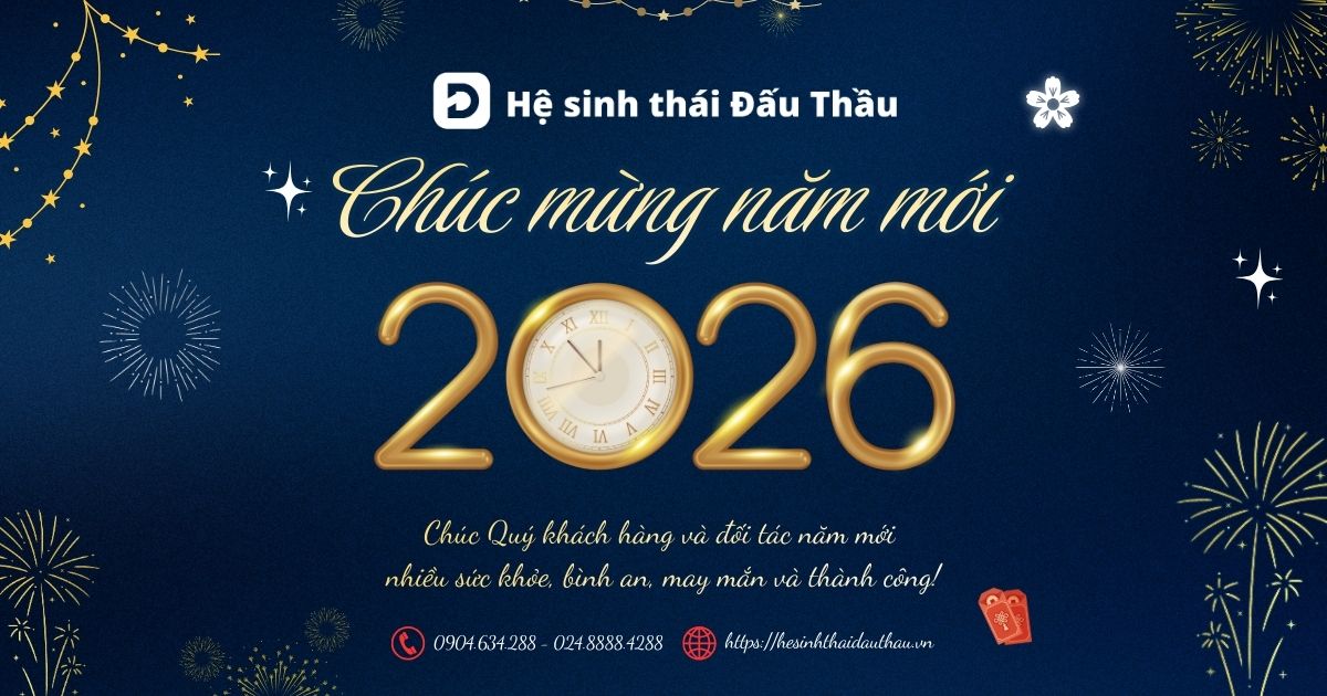 Hệ sinh thái Đấu Thầu thông báo lịch làm việc Tết Dương lịch 2026