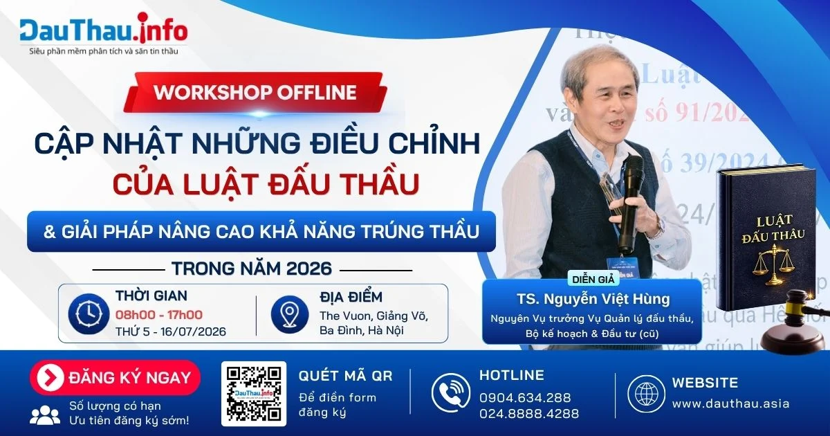 DauThau.info tổ chức Workshop offline “Cập nhật những điều chỉnh của Luật Đấu thầu