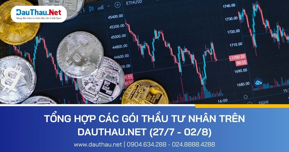 Những gói thầu nổi bật trên DauThau.Net từ 27/7 - 02/8
